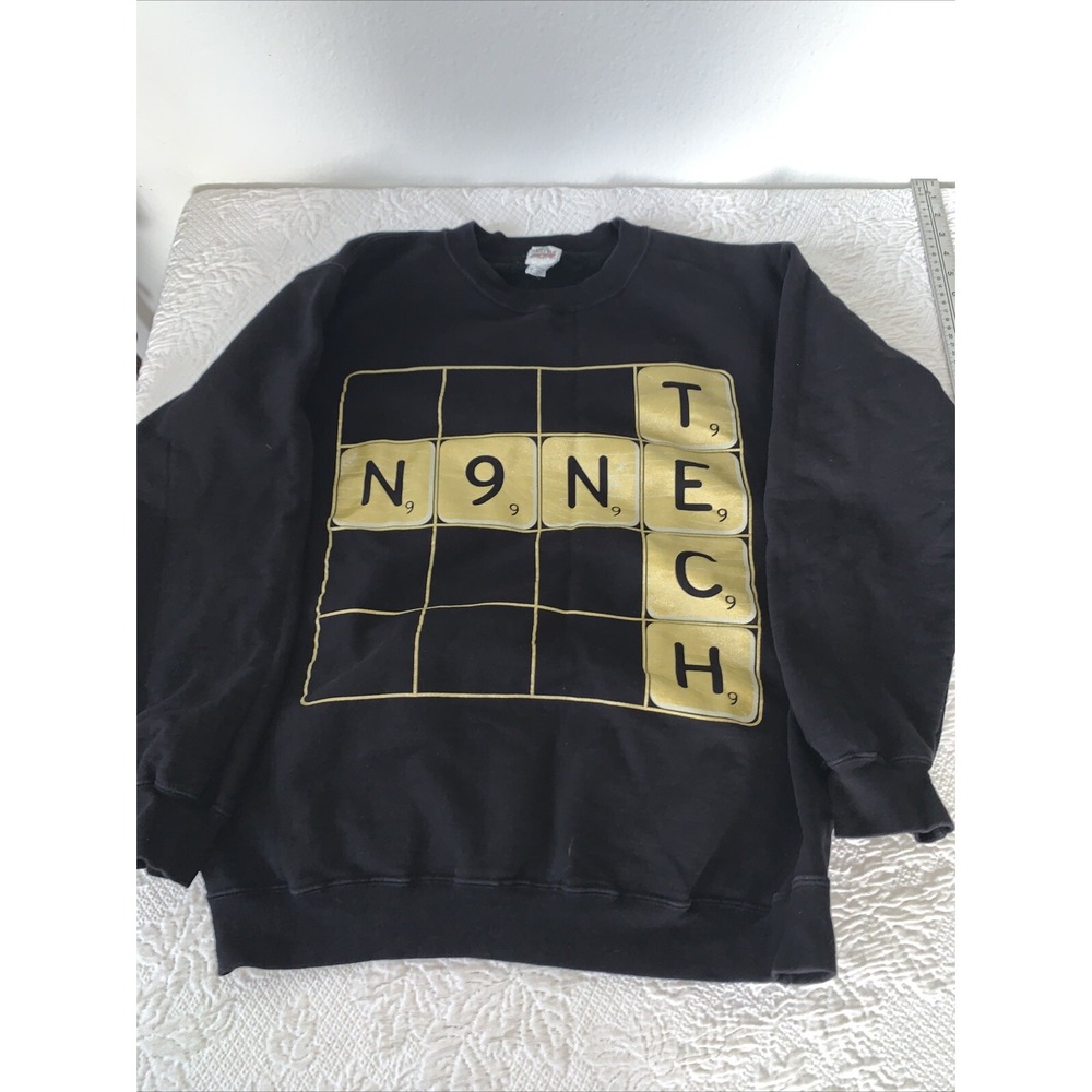 Vintage Tech N9ne Rap Adult L Large Crewneck Sweatshirt Black Y2K Strange Music